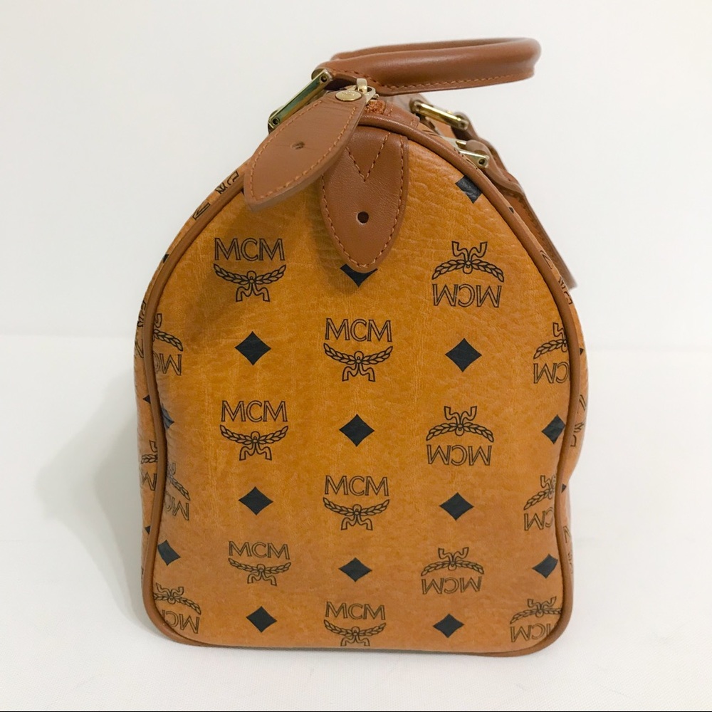 MCM Brown and Blue Satchel - Picture 4 of 8